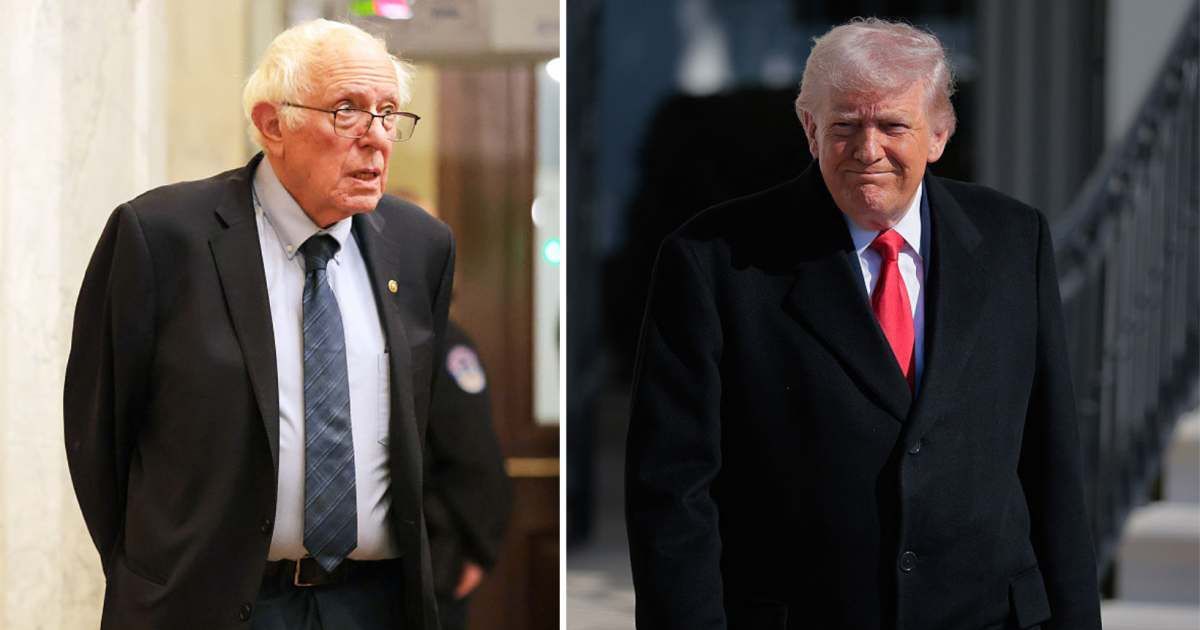 (L) Sen. Bernie Sanders inside the U.S. Capitol on January 27, 2026; (R) U.S. President Donald Trump leaves the White House on February 13, 2026 (Cover Image Source: Getty Images | (L) Photo by Anna Moneymaker; (R) Photo by Chip Somodevilla) 