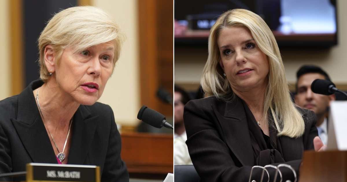 (L) Deborah Ross questions Special Counsel Jack Smith during a hearing on January 22; (R) Pam Bondi testifies before the House Judiciary Committee on February 11 (Cover Image Source: Getty Images | (L) Photo by Al Drago; (R) Photo by Win McNamee)