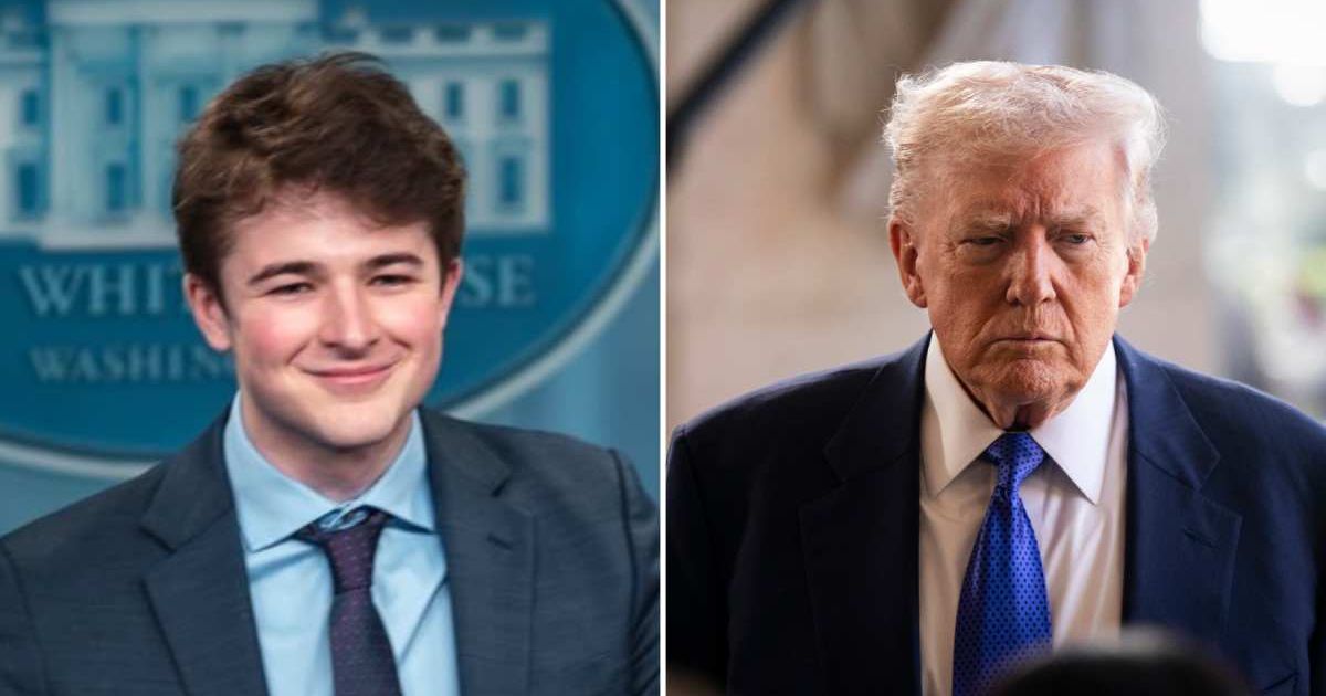 (L) A photo of Harry Sisson; (R) President Donald Trump speaks to reporters at Mar-a-Lago (Cover Image Source: (L) X | @harryjsisson; (R) Getty Images | Photo by Al Drago)