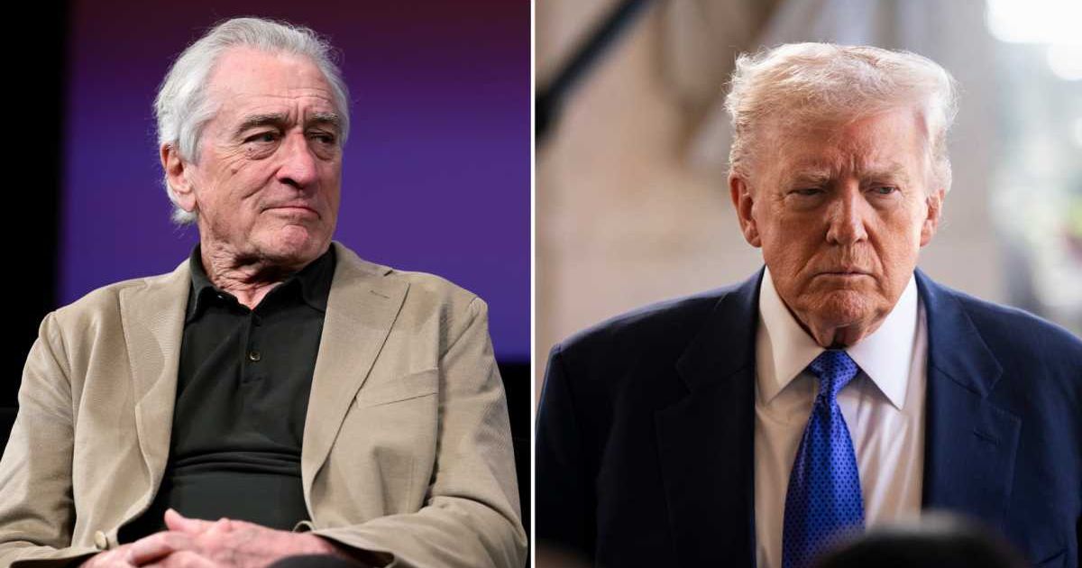 (L) Robert De Niro on stage at the 78th annual Cannes Film Festival; (R) President Donald Trump speaks to reporters at Mar-a-Lago on February 1, 2026 (Cover Image Source: Getty Images | (L) Photo by Andreas Rentz; (R) Photo by Al Drago)