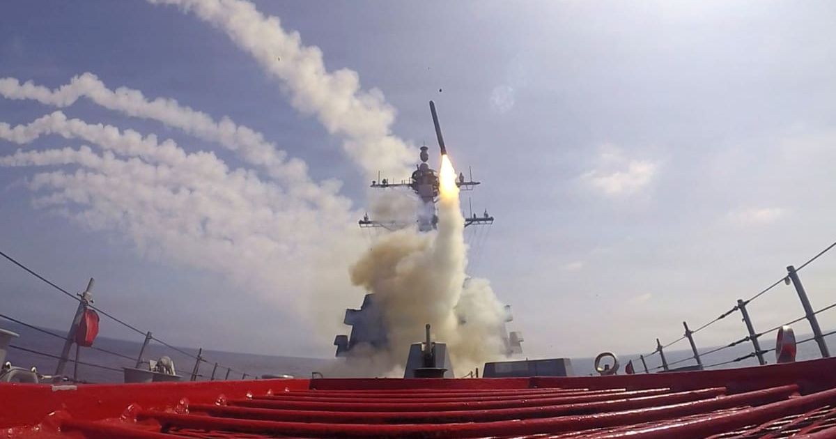 In a U.S. Navy released handout, Arleigh Burke-class guided-missile destroyer USS Frank E. Petersen Jr. (DDG 121) fires a Tomahawk Land Attack Missile during operations in support of Operation Epic Fury, on February 28, 2026 (Getty Images | Photo by U.S. 