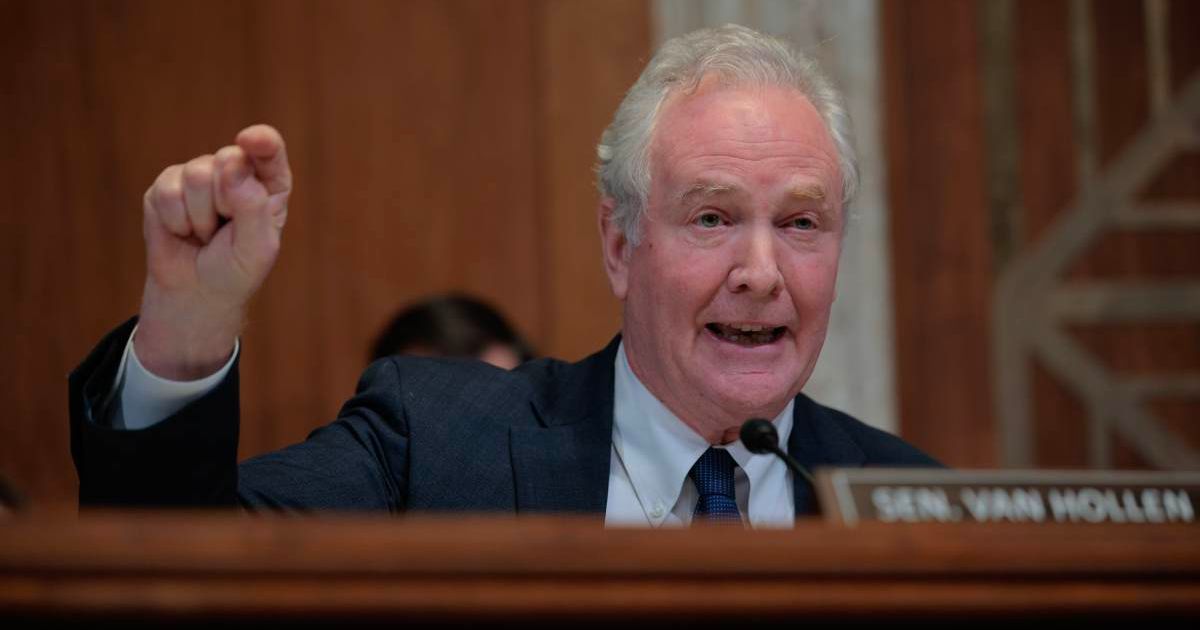 Sen. Chris Van Hollen (D-MD) questions U.S. Trade Representative Jamieson Greer during a subcommittee hearing in the Dirksen Senate Office Building on Capitol Hill on December 09, 2025 (Cover Image Source: Getty Images | Photo by Chip Somodevilla)