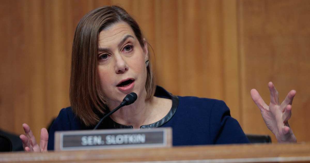 Sen. Elissa Slotkin (D-MI) questions U.S. Sen. Markwayne Mullin (R-OK) during his confirmation hearing to be the next DHS Secretary, on March 18, 2026 (Cover Image Source: Getty Images | Photo by Chip Somodevilla)