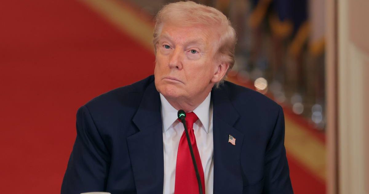 President Donald Trump looks on during a roundtable discussion on college sports in the East Room of the White House on March 06 (Cover Image Source: Getty Images | Photo by Anna Moneymaker)