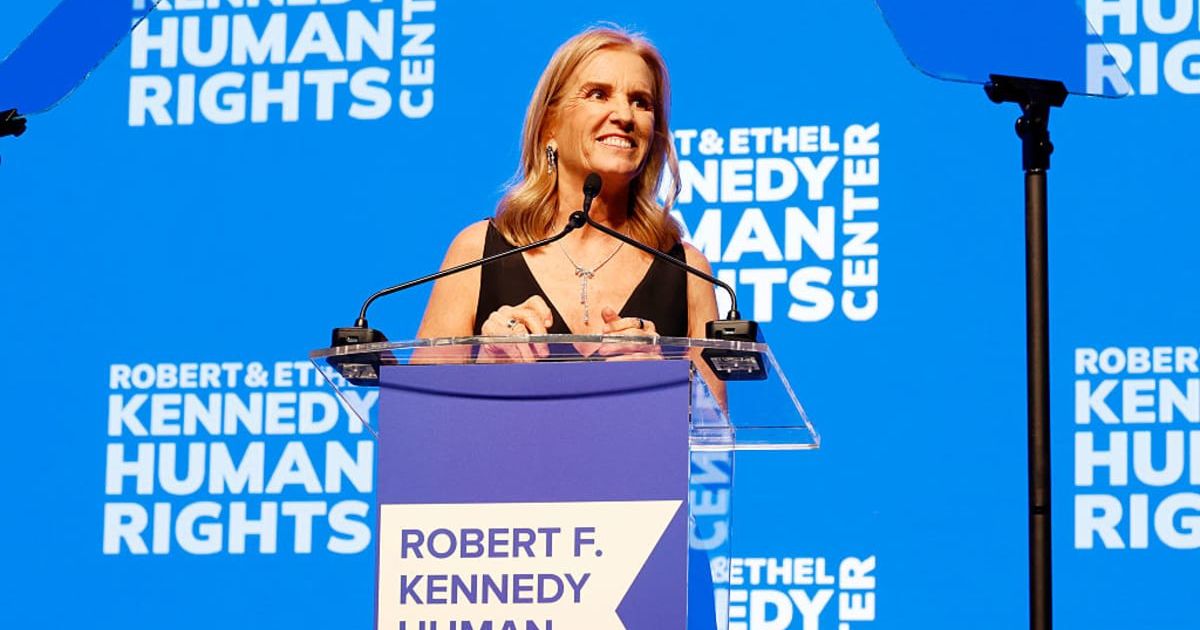 Kerry Kennedy speaks onstage during the Robert F. Kennedy Human Rights' 2025 Ripple of Hope Gala. (Cover Image Source: Getty Images for RFK Ripple Of Hope | Photo by Kevin Mazur)