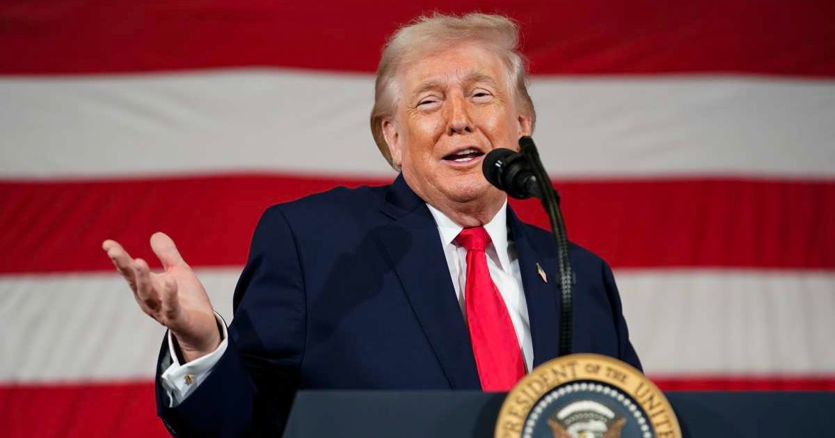 President Donald Trump speaks during a visit to the Fort Bragg U.S. Army base on February 13, 2026 (Cover Image Source: Getty Images | Photo by Nathan Howard)