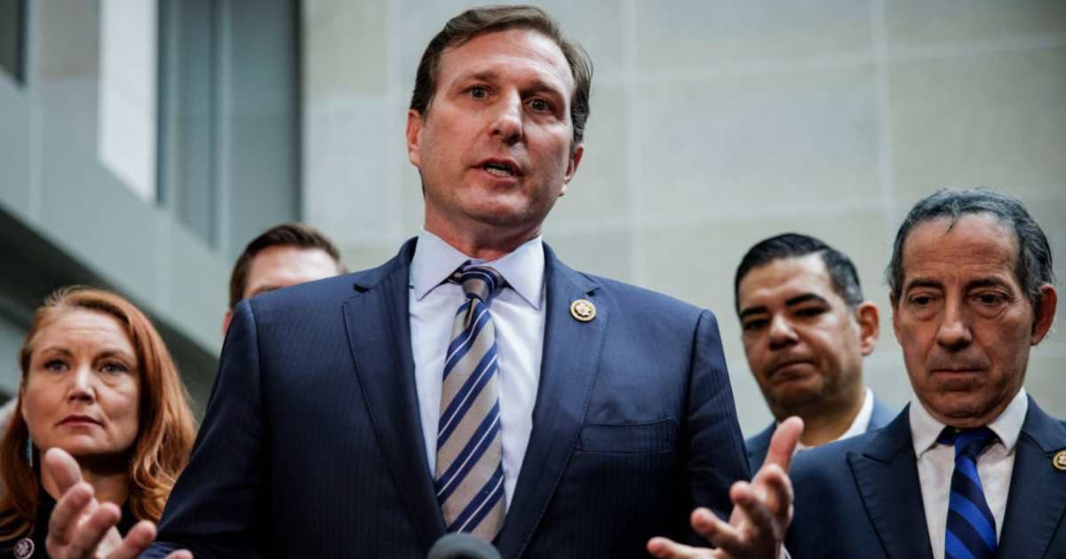 Rep. Dan Goldman (D-NY) speaks during a press conference with other Democratic members of the House Committee on Oversight and Accountability, and House Judiciary Committee (Cover Image Source: Getty Images | Photo by Samuel Corum)