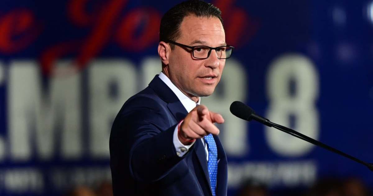 Governor Josh Shapiro gives a victory speech to supporters at the Greater Philadelphia Expo Center (Cover Image Source: Getty Images | Photo by Mark Makela)