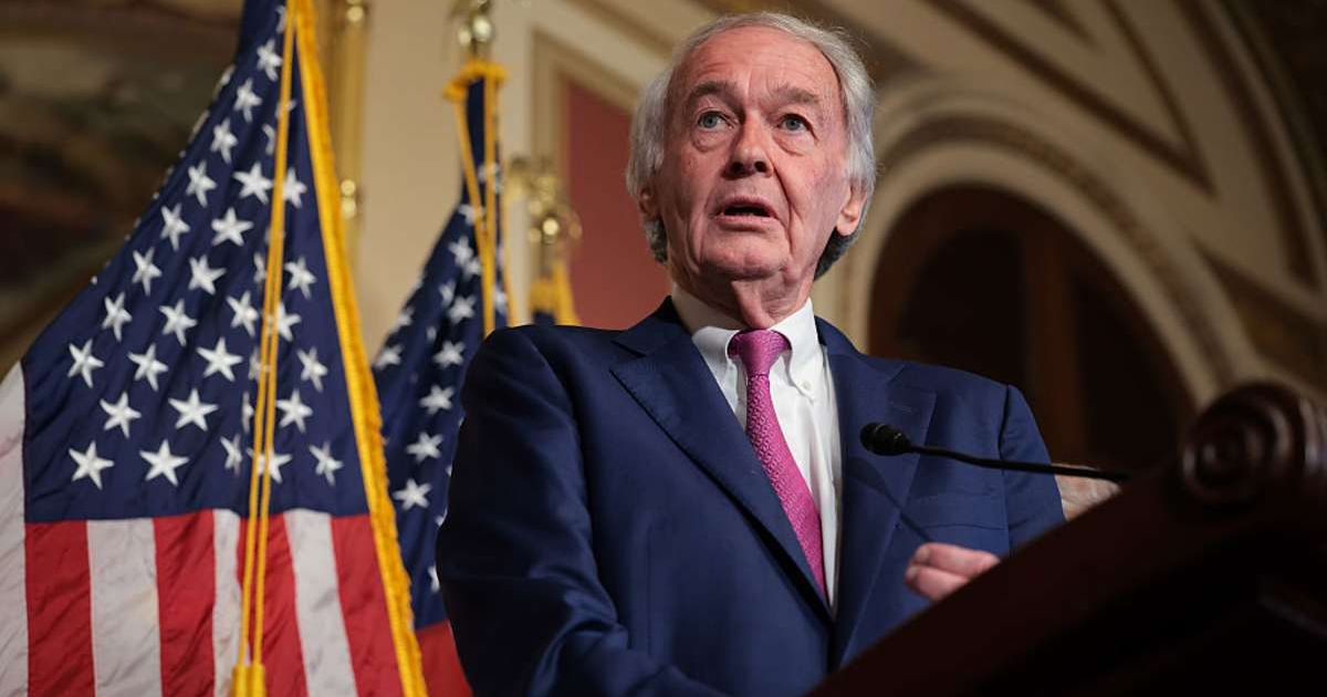 U.S. Sen. Ed Markey speaks during a press conference in the Lyndon Baines Johnson Room at the U.S. Capitol (Cover Image Source: Getty Images | Photo by Kayla Bartkowski)