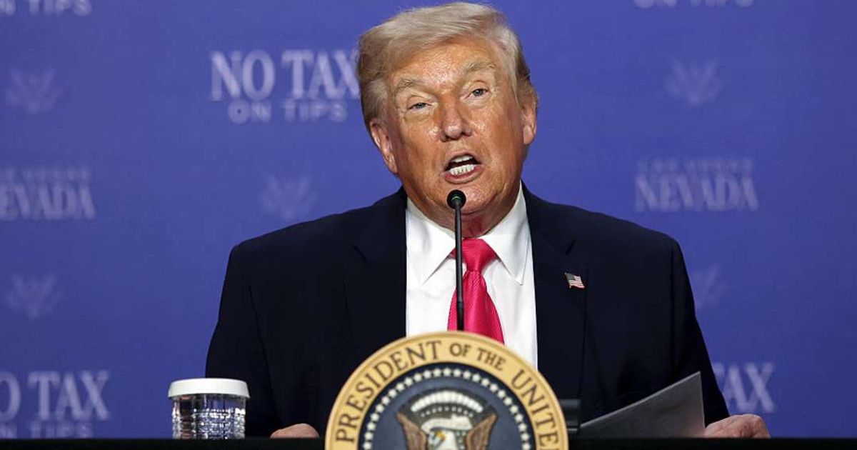 U.S. President Donald Trump speaks during a roundtable discussion on his “No Tax on Tips” policy at the AC Hotel on April 16, 2026, in Las Vegas, Nevada. (Cover Image Source: Getty Images | Photo by Win McNamee)