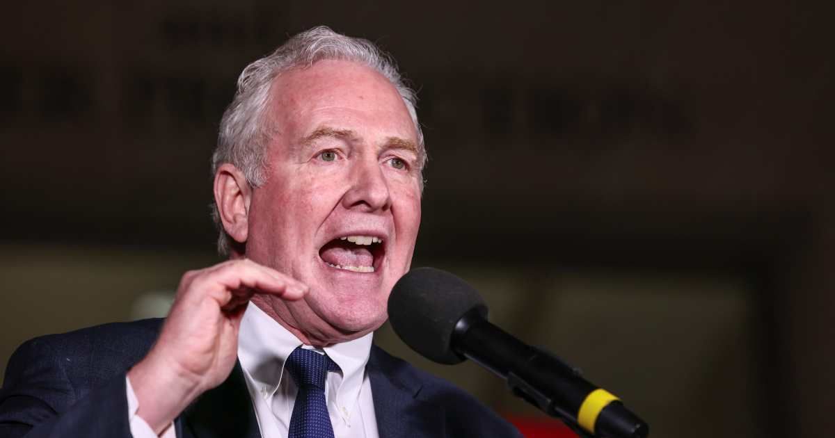 Sen. Chris Van Hollen (D-MD) speaks during the ICE Out for Good Protest at the U.S. Customs and Border Protection Office on January 13, 2026, in Washington, DC (Cover Image Source: Getty Images | Photo by Jemal Countess)