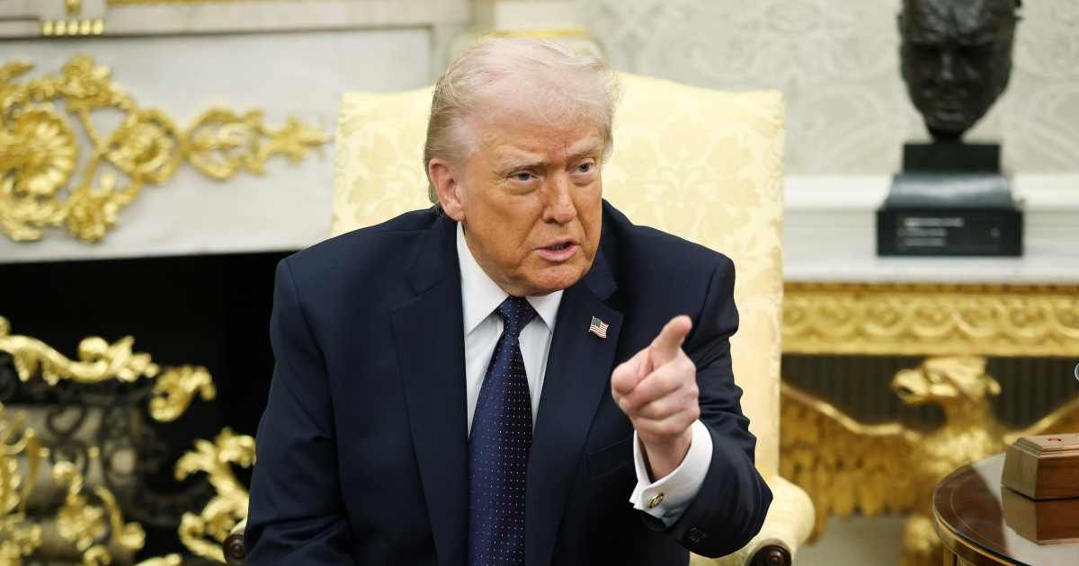 President Donald Trump takes questions from the media during a bilateral meeting with German Chancellor Friedrich Merz in the Oval Office of the White House on March 03, 2026 (Cover Image Source: Getty Images | Photo by Win McNamee)
