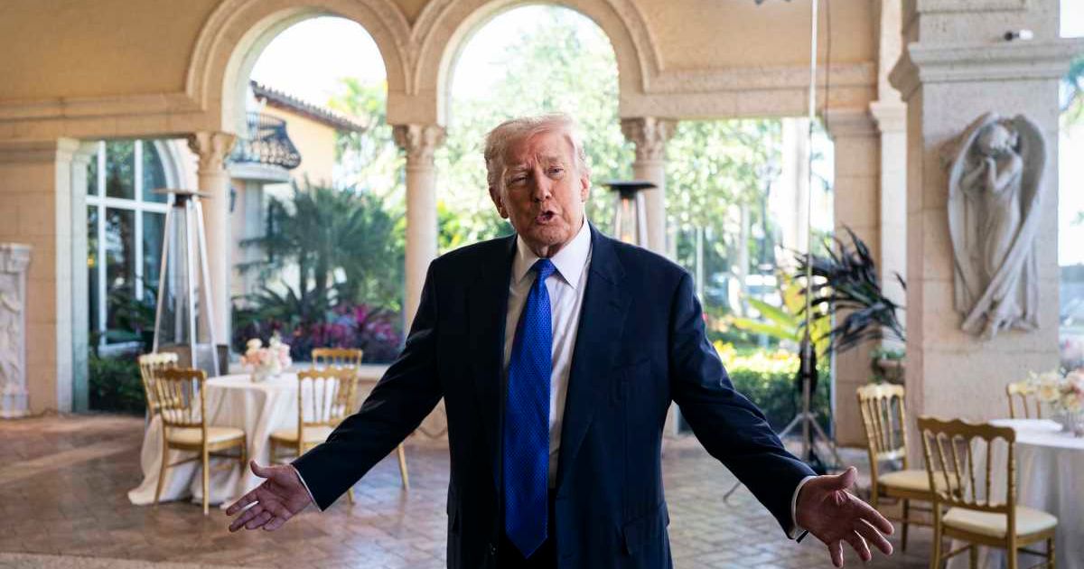 President Trump speaks to reporters and members of the media at Mar-a-Lago on February 1, 2026, in Palm Beach, Florida (Image Source: Getty Images | Photo by Al Drago)