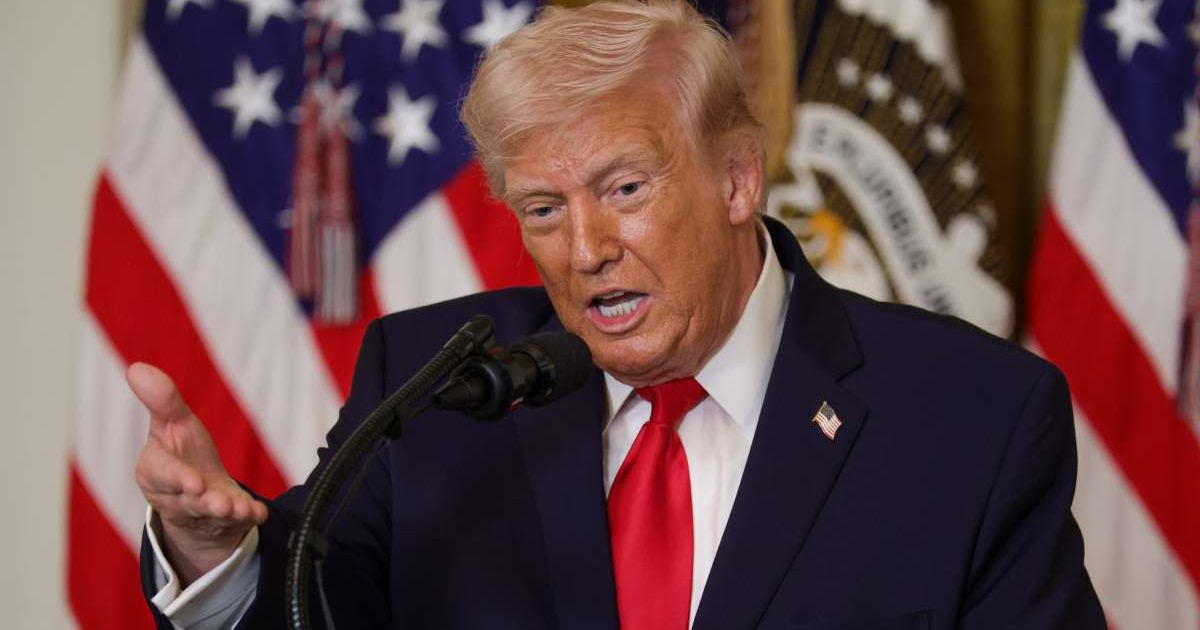 President Donald Trump speaks during a Women's History Month event in the East Room of the White House on March 12 (Cover Image Source: Getty Images/Photo by Alex Wong)