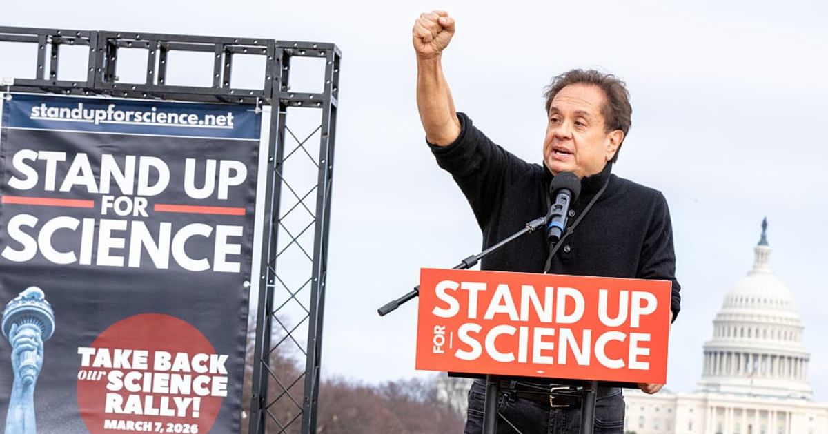 George Conway speaks onstage during the 'Stand Up For National Day of Action for Science' rally on the National Mall on March 07, 2026 (Cover Image Source: Getty Images for Stand Up for Science | Photo by Brian Stukes)