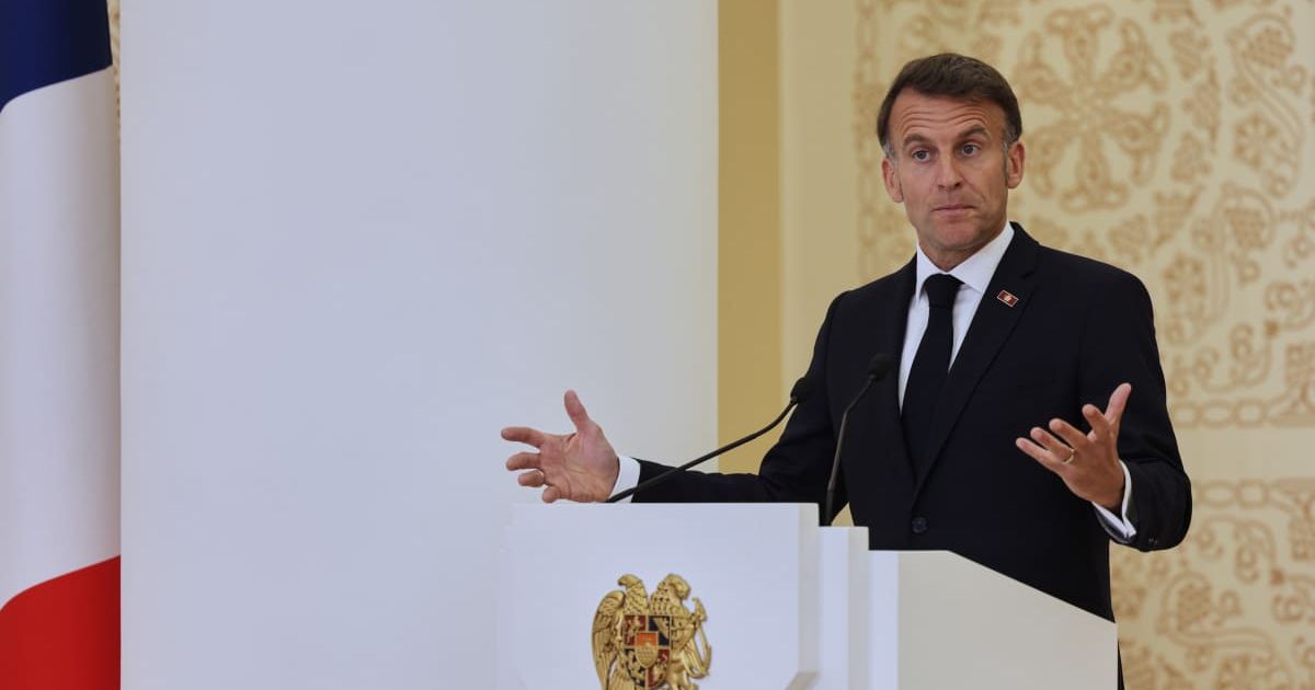 French President Emmanuel Macron addresses a media conference. (Cover Image Source: Associated Press | Photo by Anthony Pizzoferrato)