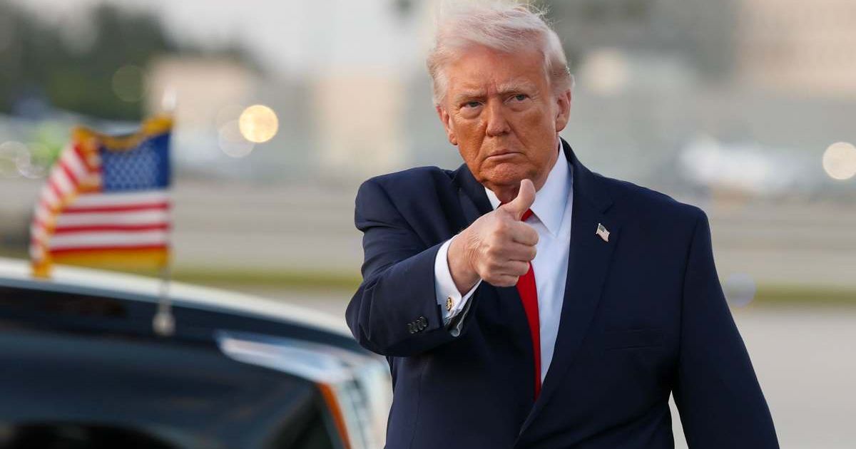 President Donald Trump waves to the media after walking off Air Force One at Miami International Airport on April 11, 2026, in Miami, Florida (Cover Image Source: Getty Images | Photo by Tasos Katopodis)