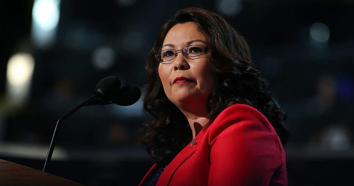 Sen. Tammy Duckworth speaks during day one of the Democratic National Convention (Cover image source: Getty Images/Photo by Joe Raedle)