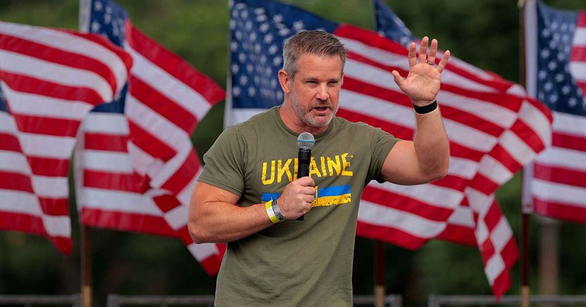 Former member of the U.S. House of Representatives and Air Force veteran Adam Kinzinger addresses the Unite For Veterans, Unite for America Rally on the National Mall (Cover Image Source: Getty Images | Photo by Chip Somodevilla)
