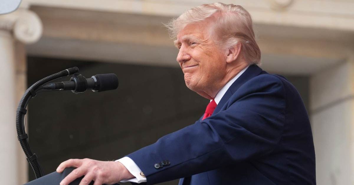 President Donald Trump speaks during the 158th National Memorial Day Observance coinciding with the nation's 250th anniversary (Cover Image Source: AP | Photo by Alex Brandon)