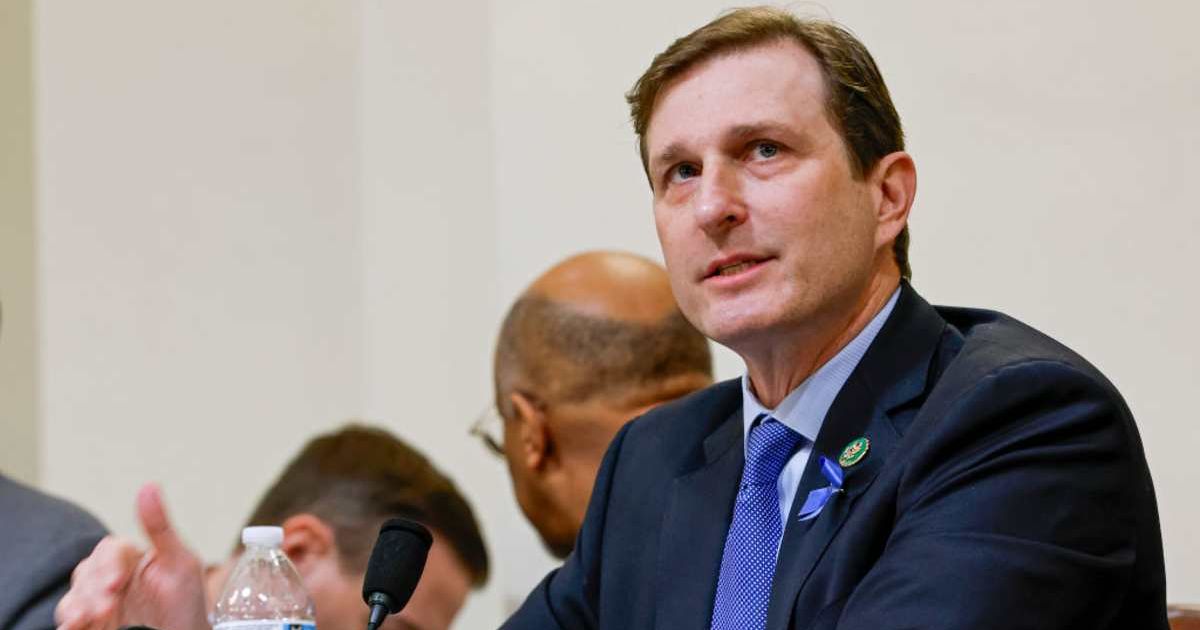 Rep. Dan Goldman (D-NY) speaks during a hearing with the House Committee on Homeland Security on Capitol Hill (Cover image source: Getty Images/Photo by Anna Moneymaker)