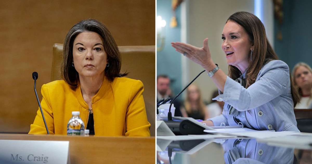 (L) Rep. Angie Craig attends a field hearing; (R) Agriculture Brooke Rollins testifies before the House Agriculture Committee (Cover Image Source: Getty Images | (L) Photo by Jim Vondruska; (R) Photo by Chip Somodevilla)