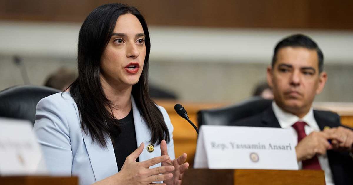 Rep. Yassamin Ansari (D-AZ) participates in a public forum on the violent use of force by Department of Homeland Security (DHS) agents (Cover Image Source: Getty Images | Photo by Aaron Schwartz)