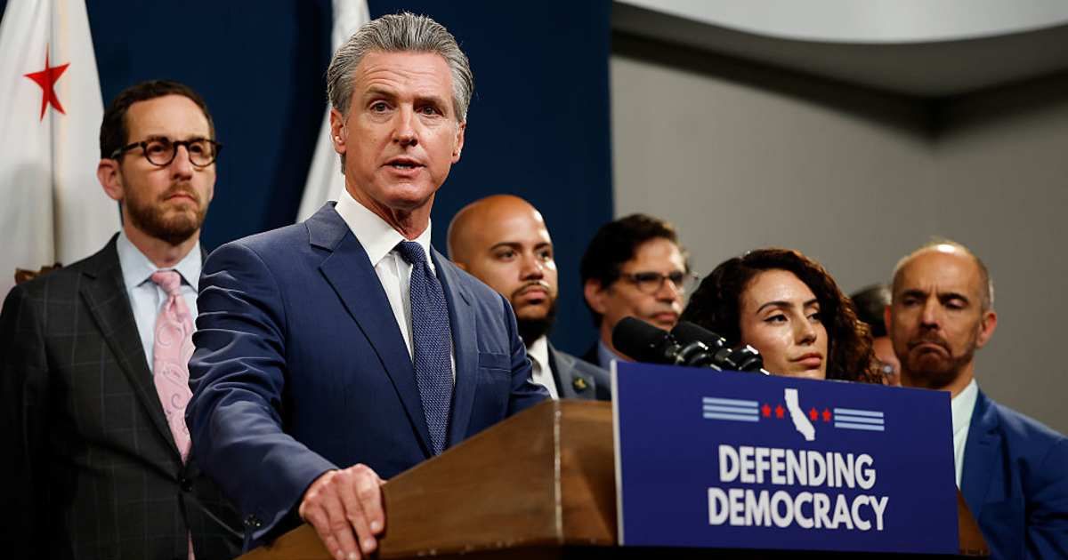 California Gov. Gavin Newsom holds a bill signing event on August 21, 2025 (Cover image source: Getty Images/Photo by Justin Sullivan)