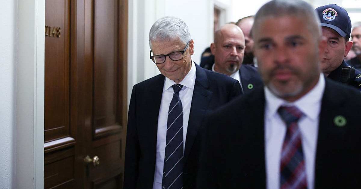 Microsoft Co-Founder Bill Gates departs the Rayburn House Office Building after testifying at a closed-door interview with the House Oversight Committee on Capitol Hill on June 10, 2026 (Cover Image Source: Getty Images | Photo by Tom Brenner)