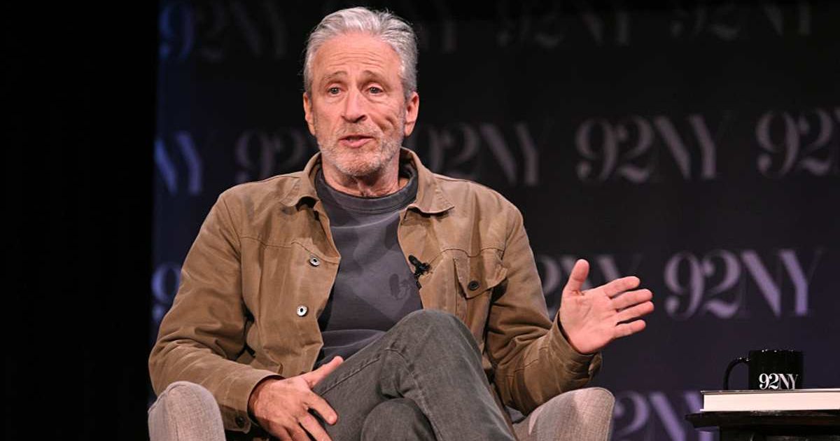Jon Stewart seen onstage during a discussion of the book 'Unplugged' by Tom Freston at 92NY on November 16, 2025, in New York City (Cover Image Source: Getty Images | Photo by Gary Gershoff)