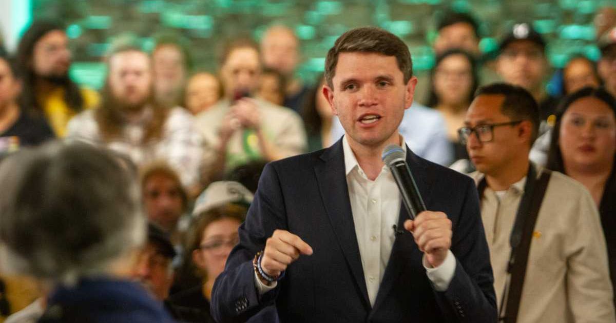Democratic Texas State Rep. James Talarico speaks to supporters at the Fire Fighters Hall on February 21, 2026, in El Paso, Texas (Cover Image Source: Getty Images | Photo by Alberto Silva Fernandez)
