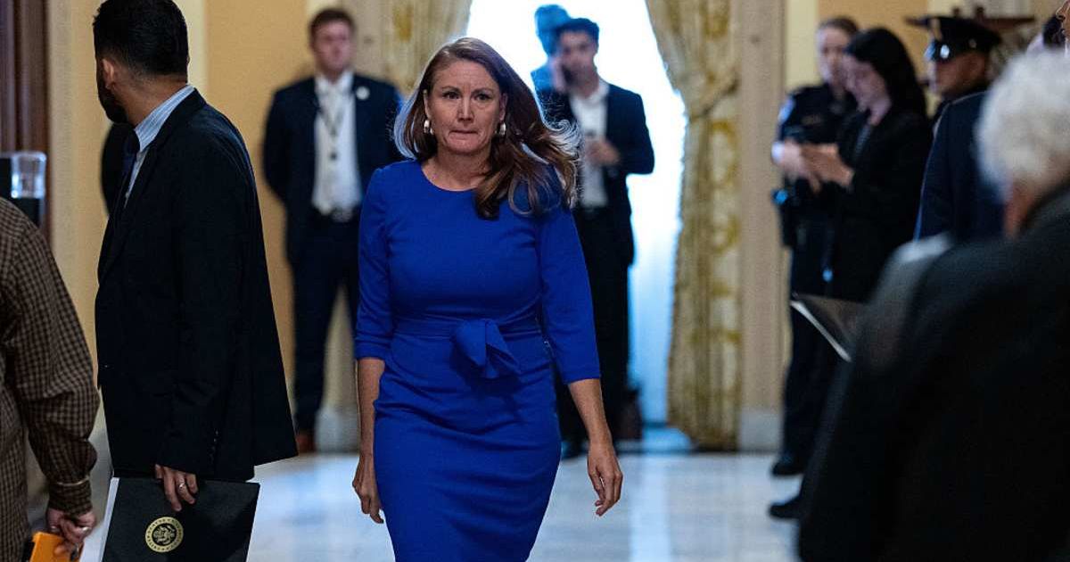Rep. Melanie Stansbury (D-NM) leaves a meeting with some of Jeffrey Epstein's accusers at the U.S. Capitol on September 2, 2025, in Washington, DC (Cover Image Source: Getty Images | Photo by Kent Nishimura)