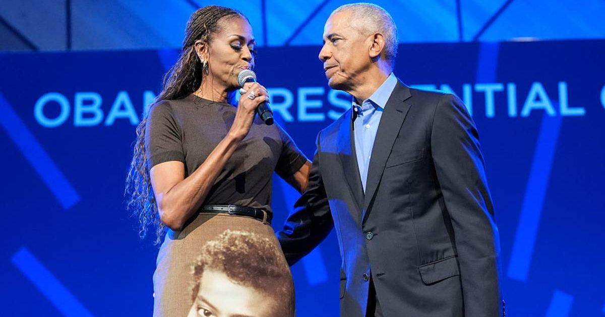 Former President Barack Obama and Michelle Obama speak onstage at a stakeholders event at the Obama Presidential Center on June 16, 2026 (Cover Image Source: Getty Images | Photo by Pablo Martinez Monsivais-Pool)