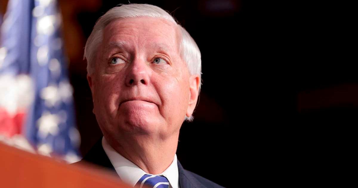 U.S. Sen. Lindsey Graham (R-SC) looks on during a press conference at the U.S. Capitol on April 27, 2026, in Washington, DC (Image Source: Getty Images | Photo by Heather Diehl)