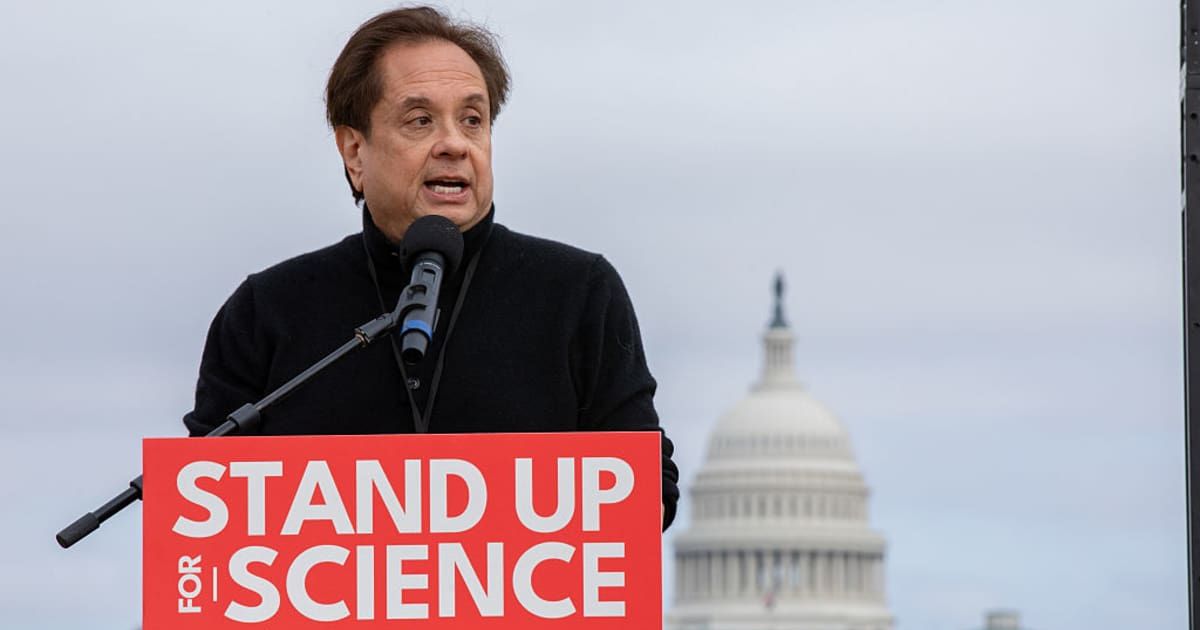 George Conway speaks onstage during the "Stand Up For National Day of Action for Science" rally on the National Mall on March 07, 2026, in Washington, DC (Cover Image Source: Getty Images for Stand Up For Science | Photo by Brian Stukes)