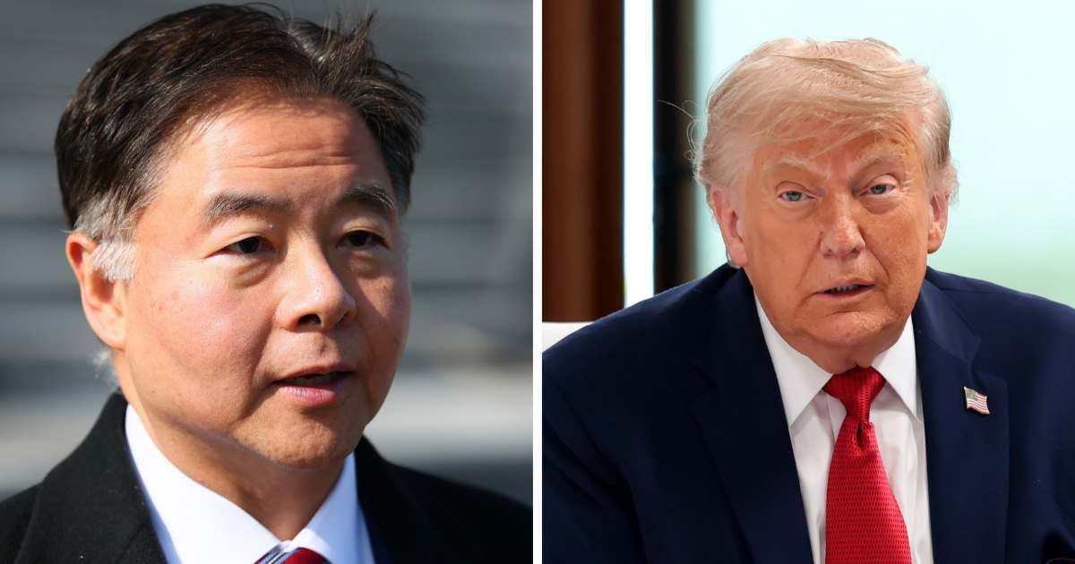 Ted Lieu (L) is a staunch critic of President Donald Trump (R), who has repeatedly questioned his fitness to hold office. (Cover Image Source: Getty Images | Photos by Michael M. Santiago [L] and Anna Moneymaker [R])