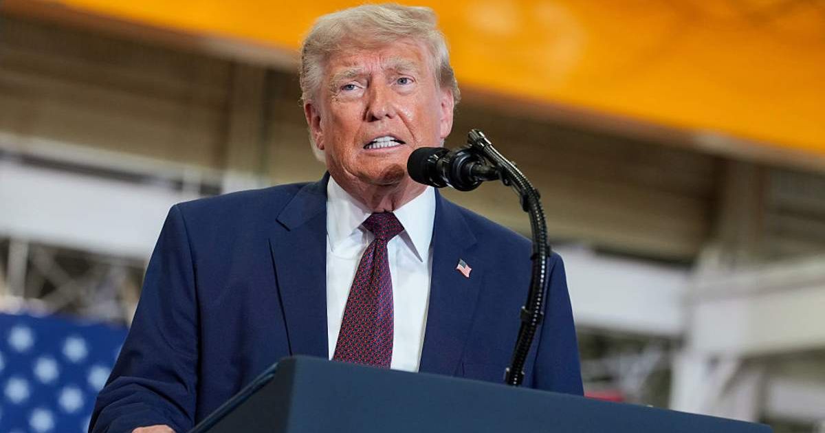 President Donald Trump speaks at the Mack Trucks Lehigh Valley Operations facility on June 23, 2026 (Cover Image Source: Getty Images | Photo by Andrew Harnik)