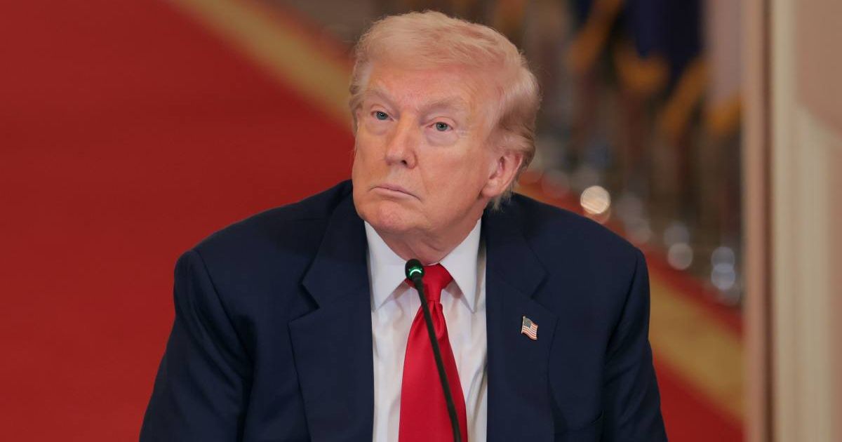 President Donald Trump looks on during a roundtable discussion on college sports in the East Room of the White House on March 06 (Cover Image Source: Getty Images | Photo by Anna Moneymaker)