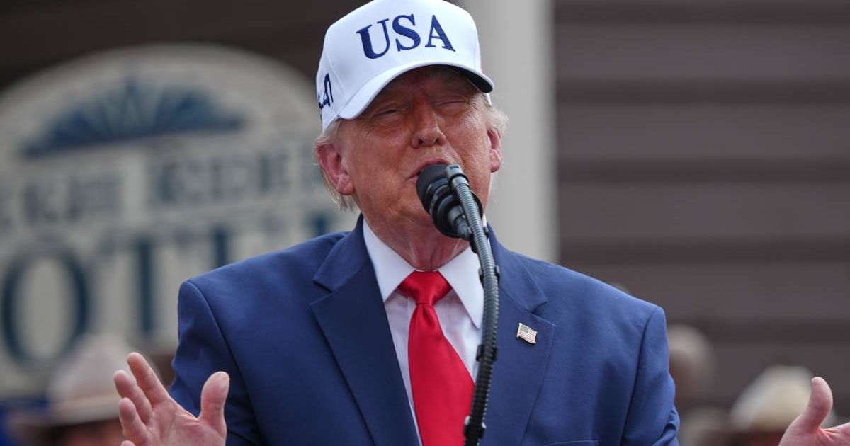 President Donald Trump speaks at Burning Hills Amphitheatre during the Theodore Roosevelt Presidential Library opening ceremony, Wednesday, July 1, 2026, in Medora, N.D. (Cover Image Source: AP | Photo by Julia Demaree Nikhinson)