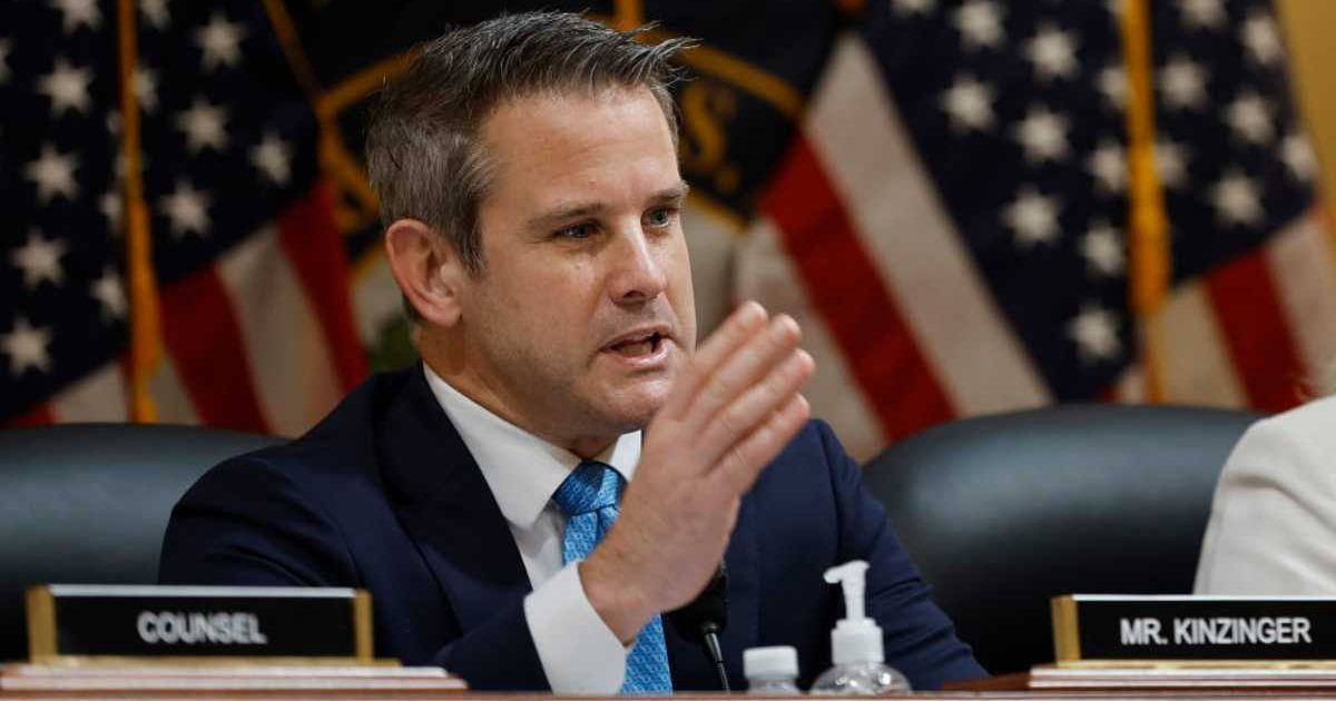Adam Kinzinger  questions witnesses during a prime-time hearing in the Cannon House Office Building on July 21, 2022 (Cover Image Source: Getty Images | Photo by Tasos Katopodis)
