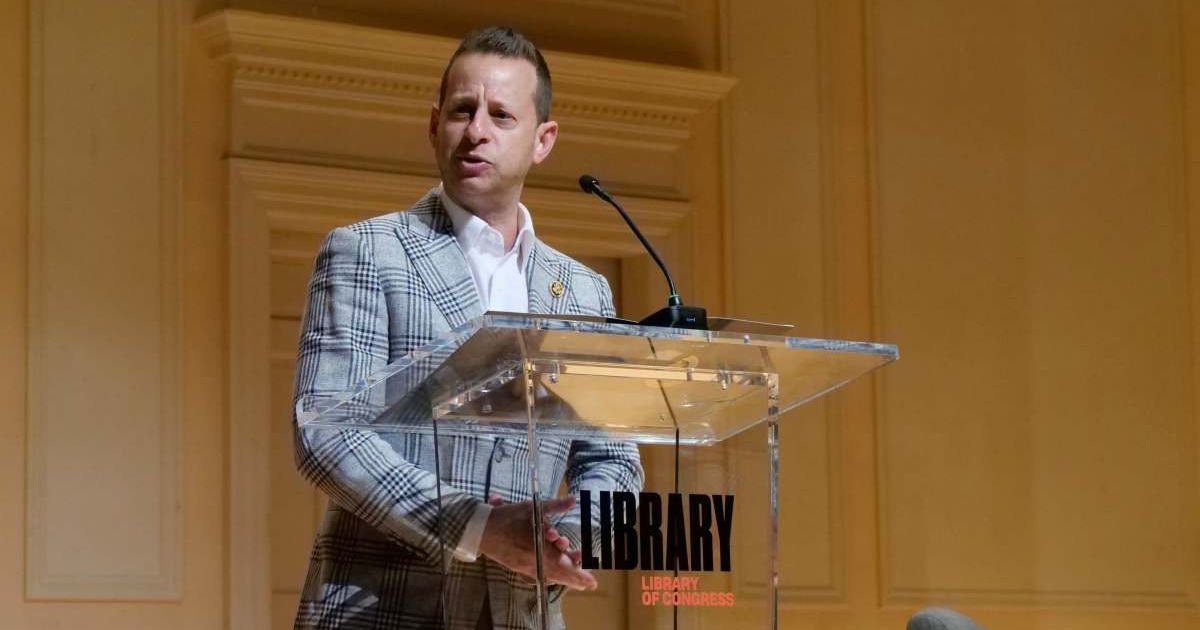 Rep. Jared Moskowitz speaking at the Library of Congress in Washington. (Cover Image Source: Facebook | Congressman Jared Moskowitz)