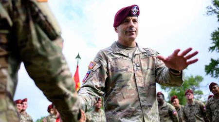 Four-star general ousted by Pete Hegseth gets standing ovation on his farewell