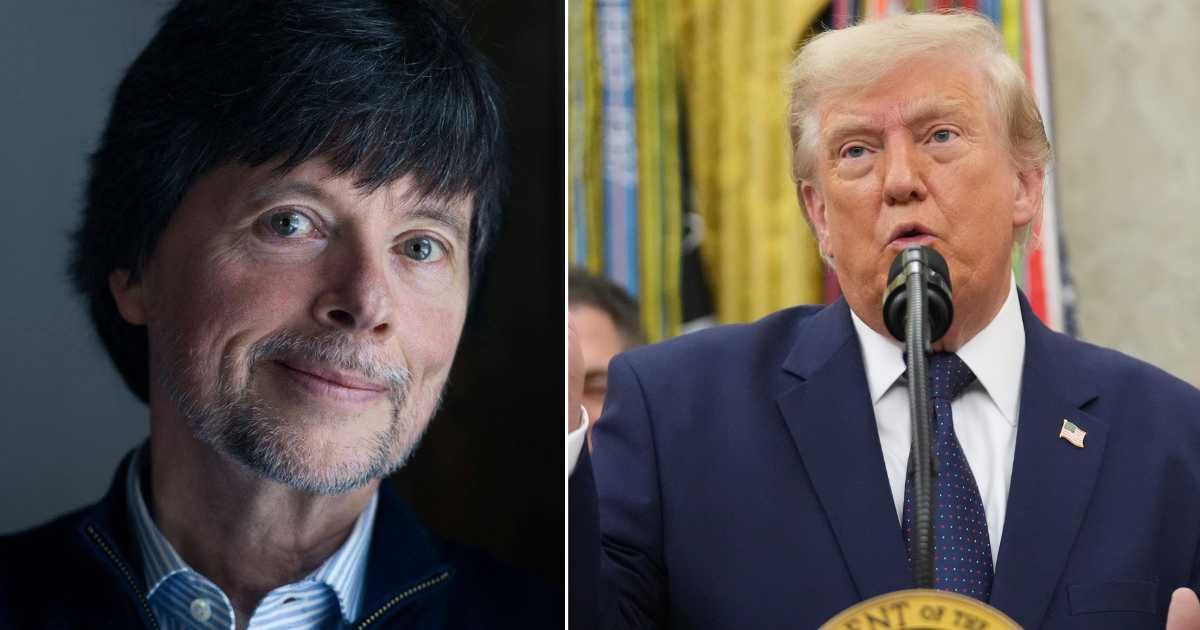 Documentary filmmaker Ken Burns (L) and U.S. President Donald Trump. (Cover Image Sources: Facebook | Ken Burns (L), AP | Photo by Mark Schiefelbein)