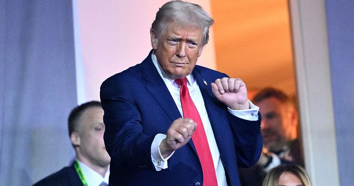 U.S. President Donald Trump dances to the final performance of the Village People during the FIFA World Cup 2026 Official Draw at John F. Kennedy Center for the Performing Arts (Cover Image source: Getty Images/ - Pool/Photo by Mandel NGAN)