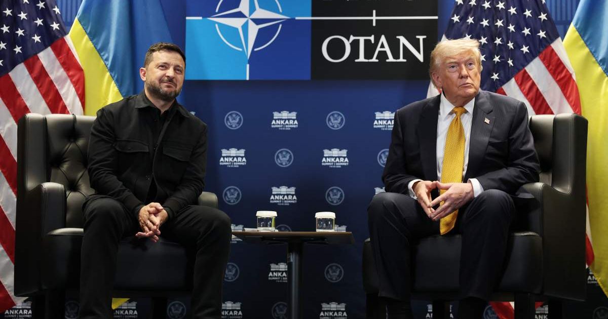 President Donald Trump (R) meets with Ukrainian President Volodymyr Zelenskyy (L) during the NATO Summit on July 08, 2026, in Ankara, Turkey. (Cover Image Source: Getty Images | Photo by Win McNamee)