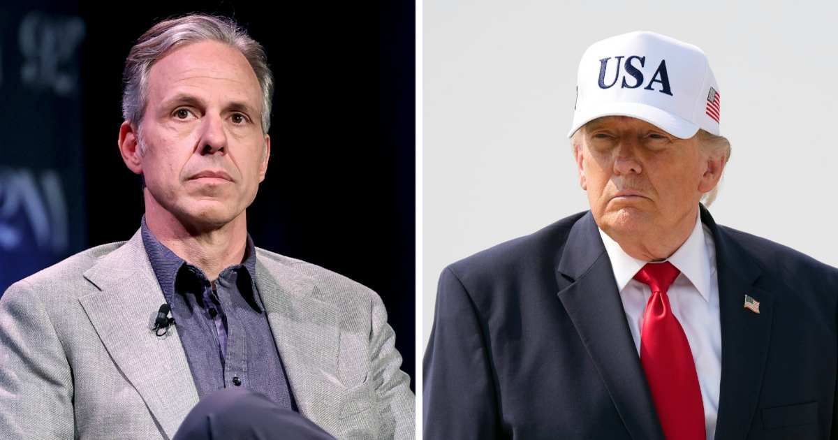 President Donald Trump (R) joined CNN's Jake Tapper (L) to discuss the death of South Carolina Senator Lindsey Graham. (Getty Images | (L) Photo by Jamie McCarthy; (R) Photo by Andrew Harnik)