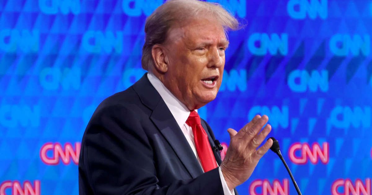 Donald Trump delivers remarks during the CNN Presidential Debate at the CNN Studios on June 27, 2024 (Cover Image Source: Getty Images | Photo by Justin Sullivan)
