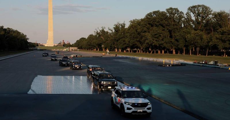 Is Trump's motorcade responsible for Reflecting Pool damage he's blaming on vandals?