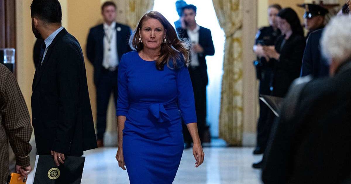 Rep. Melanie Stansbury (D-NM) leaves a meeting with some of Jeffrey Epstein's accusers at the U.S. Capitol on September 2, 2025, in Washington, DC (Cover Image Source: Getty Images | Photo by Kent Nishimura)