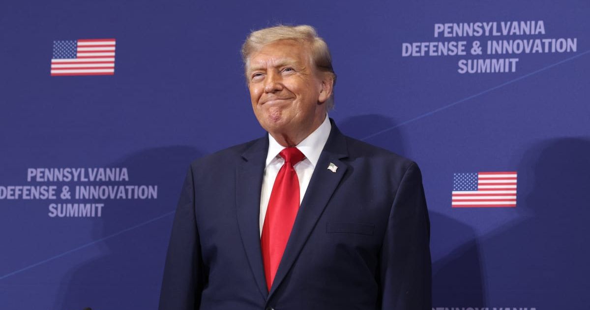 President Donald Trump speaks at the Pennsylvania Defense and Innovation Summit on July 15, 2026, in Carlisle, Pennsylvania. (Cover Image Source: Getty Images | Photo by Alex Wong)